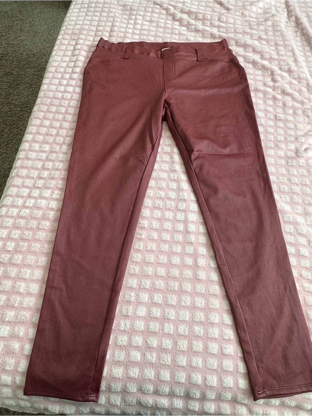 Faded Glory Slim Stretch Pants in Rosewood